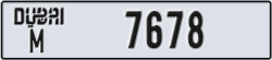 dubai - code - M - number -7678