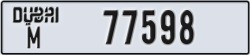 dubai - code - M - number -77598