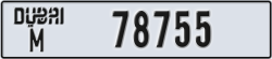 dubai - code - M - number -78755