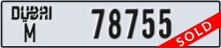 dubai - code - M - number -78755