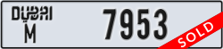 dubai - code - M - number -7953
