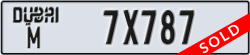 dubai - code - M - number -7X787