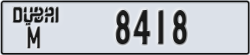 dubai - code - M - number -8339