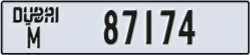 dubai - code - M - number -87174