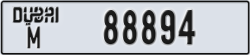 dubai - code - M - number -88894