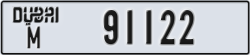 dubai - code - M - number -91122