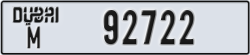 dubai - code - M - number -92722