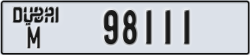 dubai - code - M - number -98111
