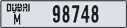 dubai - code - M - number -98748