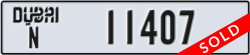 dubai - code - N - number -11407