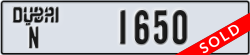dubai - code - N - number -1650