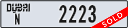 dubai - code - N - number -2223