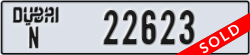 dubai - code - N - number -22623