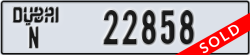 dubai - code - N - number -22858