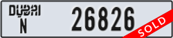 dubai - code - N - number -26826