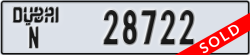 dubai - code - N - number -28722