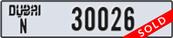 dubai - code - N - number -30026