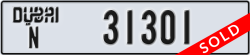 dubai - code - N - number -31301