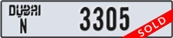 dubai - code - N - number -3305