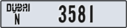 dubai - code - N - number -3581