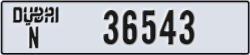 dubai - code - N - number -36543