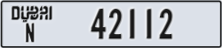 dubai - code - N - number -42112