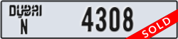 dubai - code - N - number -4308