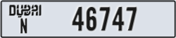 dubai - code - N - number -46747