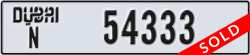 dubai - code - N - number -54333