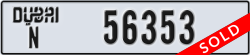 dubai - code - N - number -56353