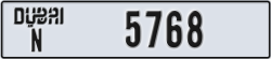 dubai - code - N - number -5768