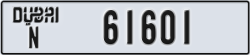 dubai - code - N - number -61601