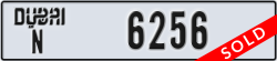 dubai - code - N - number -6256
