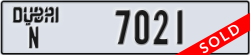 dubai - code - N - number -7021