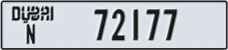 dubai - code - N - number -72177