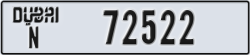 dubai - code - N - number -72522