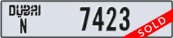 dubai - code - N - number -7423