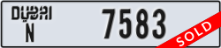 dubai - code - N - number -7583