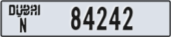 dubai - code - N - number -84242