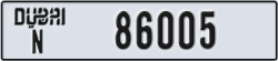 dubai - code - N - number -86005