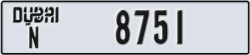 dubai - code - N - number -8672