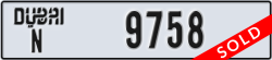 dubai - code - N - number -9758