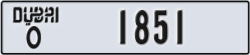dubai - code - O - number -1851