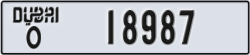 dubai - code - O - number -18987