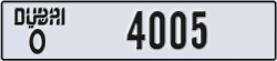 dubai - code - O - number -4005