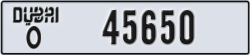 dubai - code - O - number -45650