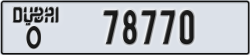 dubai - code - O - number -78770