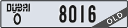 dubai - code - O - number -8016