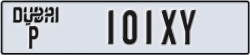 dubai - code - P - number -101XY