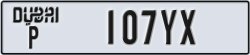 dubai - code - P - number -107YX
